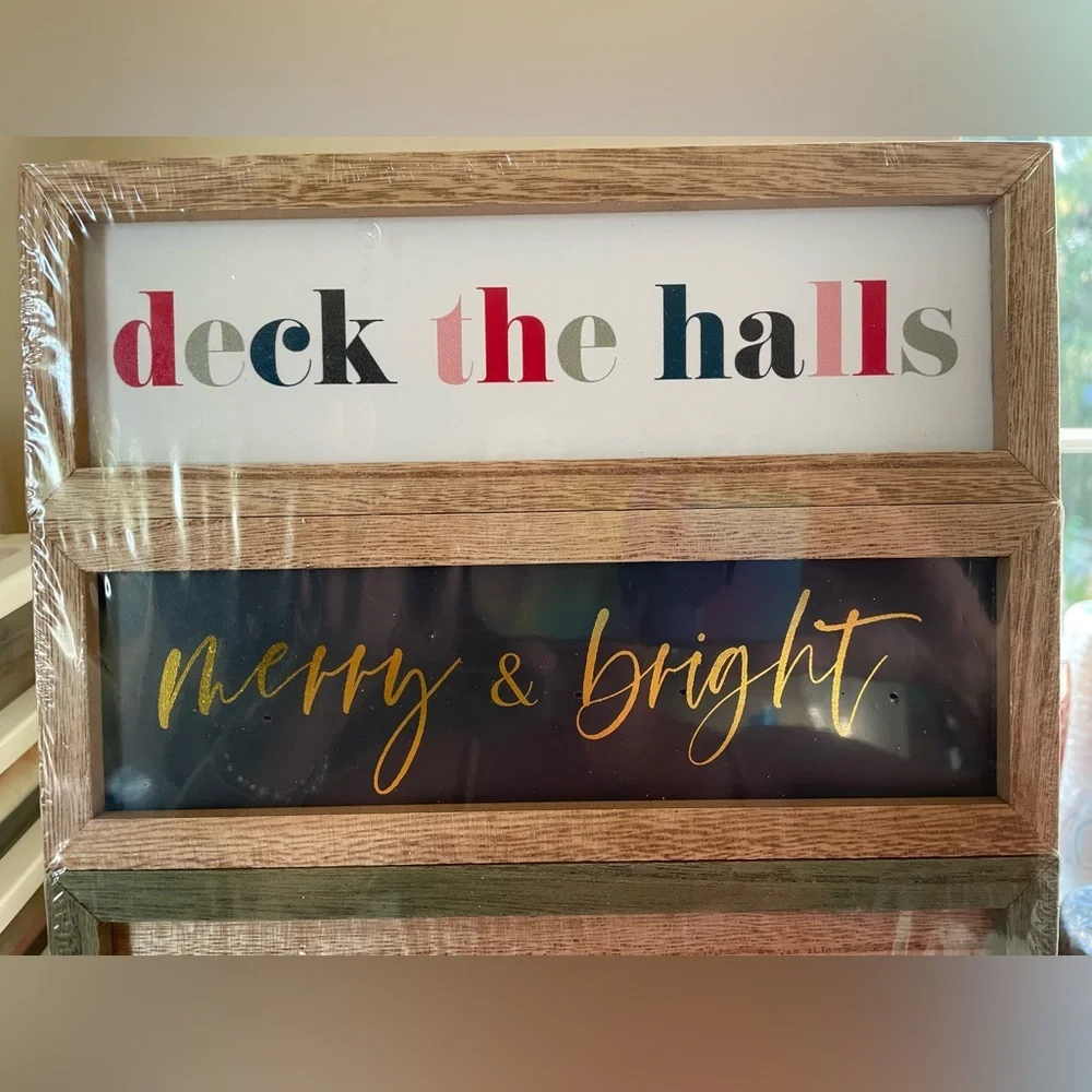 Target Christmas Holiday Wooden Signs
